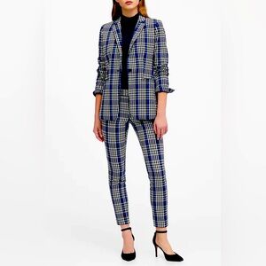 Banana republic size 2 blue plaid suit